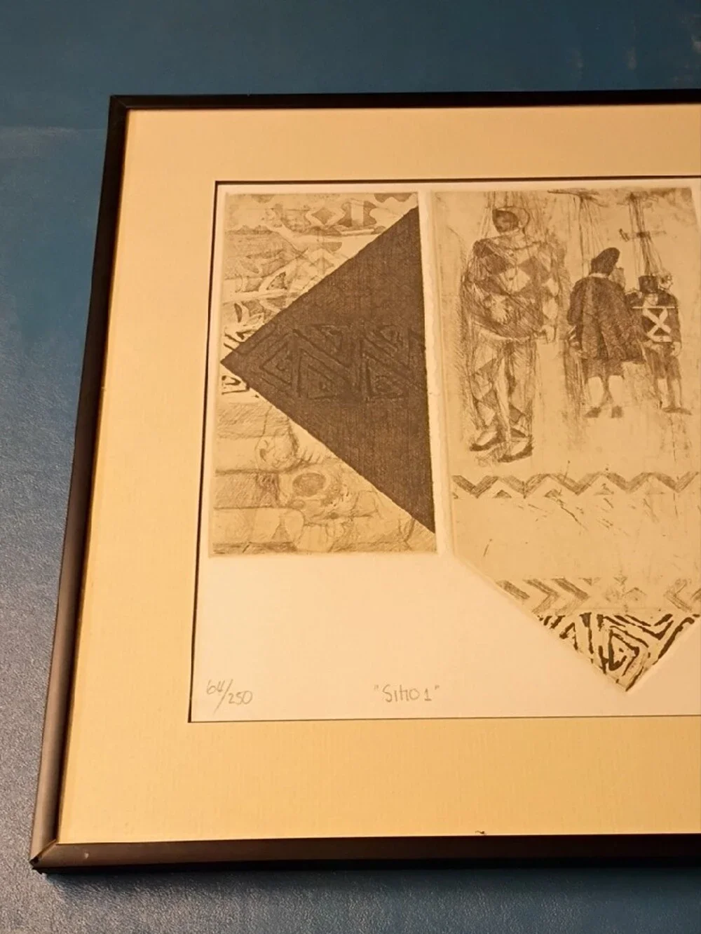 Abstract Cada Cosa En Su Sitio 1 in Black and Cream Beatriz 1989 Etching?